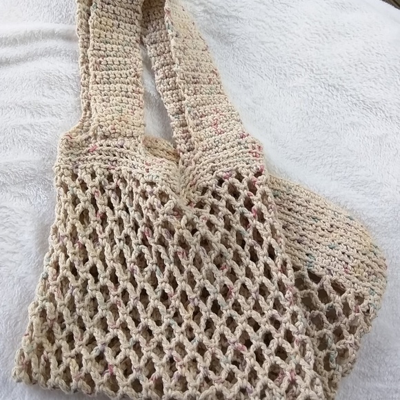 Boho, Gypsy, Handcrafted Beige Shoulder Purse - Picture 6 of 8